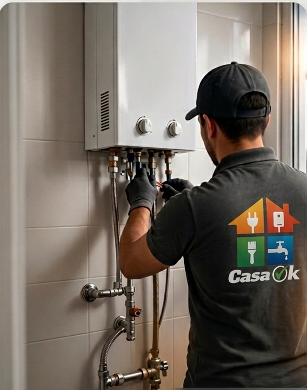 Equipo de trabajo de Casa OK realizando servicios del hogar